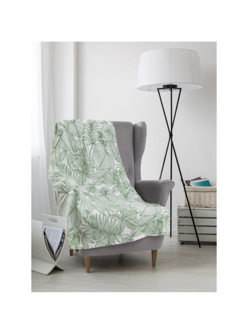 Плед флисовый «Экономь и Я. Тропические листья», 150×130 см, 160 г/м²