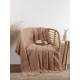Плед с бахромой SL Home Warm, 130×180 см, бежевый