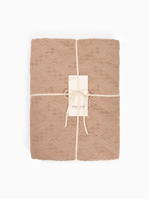 Плед с бахромой SL Home Warm, 130×180 см, бежевый