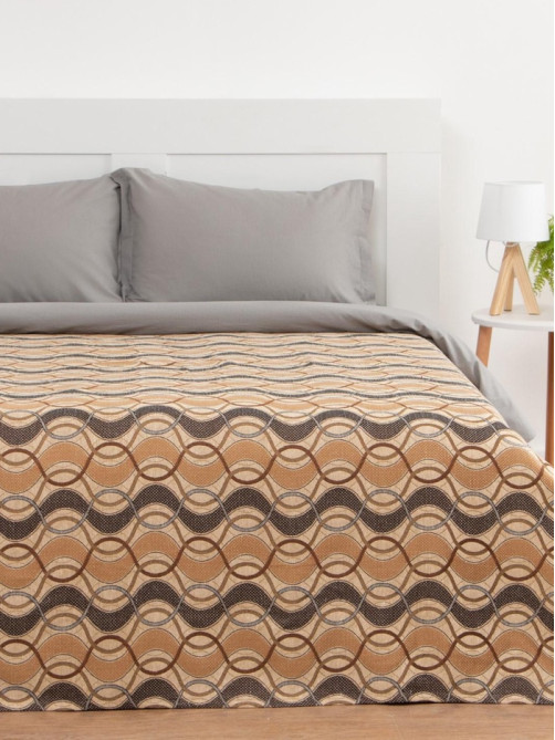 Покрывало гобеленовое евро «Этель. Волны», 240×200 см, 300 г/м²