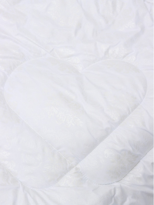 Одеяло стандарт евро LoveLife, 220×200 см, лебяжий пух, глосс-сатин, 450 г/м², белое