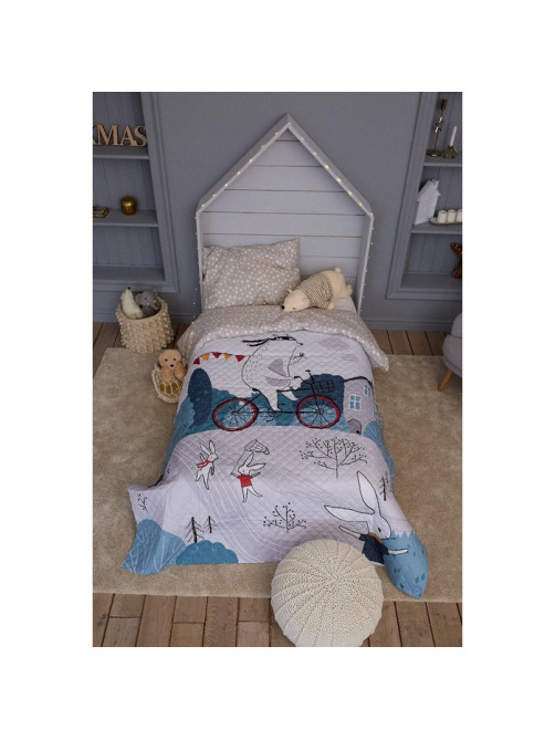 Покрывало 1.5-спальное «Этель» Brave bear, 145×210 см, микрофибра