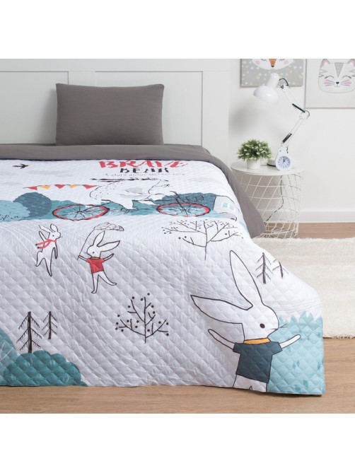 Покрывало 1.5-спальное «Этель» Brave bear, 145×210 см, микрофибра
