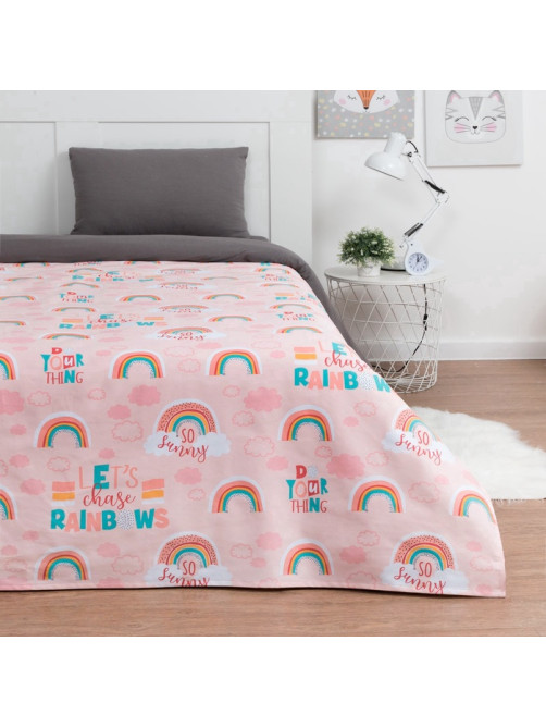 Покрывало 1.5-спальное «Этель» Pink Rainbow, 145×210 см, хлопок 100%