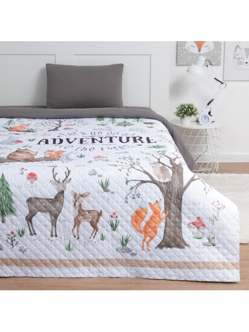 Покрывало 2-спальное «Этель» Adventure, 180×210±5 см, микрофибра
