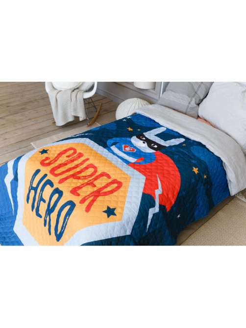Покрывало 1.5-спальное «Этель» Super hero, 145×210 см, микрофибра