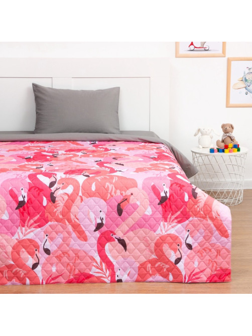Покрывало 1.5-спальное «Этель» Flamingo garden, 145×210 см, микрофибра
