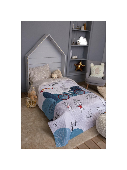 Покрывало 1.5-спальное «Этель» Brave bear, 145×210 см, микрофибра