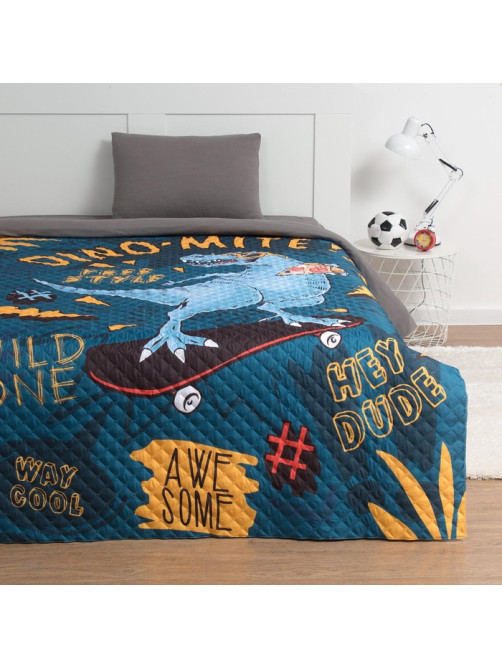 Покрывало 1.5-спальное «Этель» T-rex, 145×210 см, микрофибра