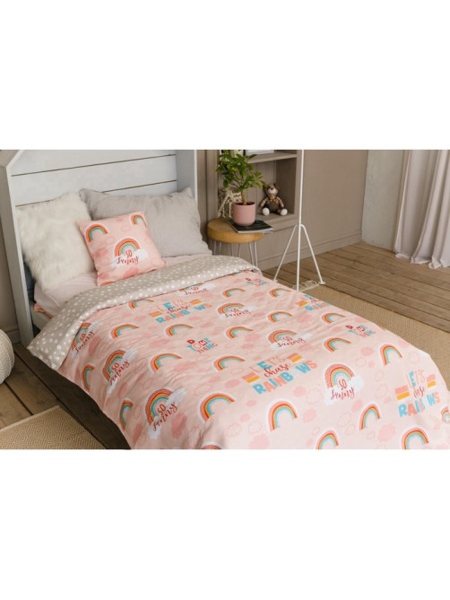 Покрывало 1.5-спальное «Этель» Pink Rainbow, 145×210 см, хлопок 100%