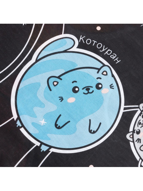 Постельное бельё 1.5-спальное «Этель» Cats and space, бязь