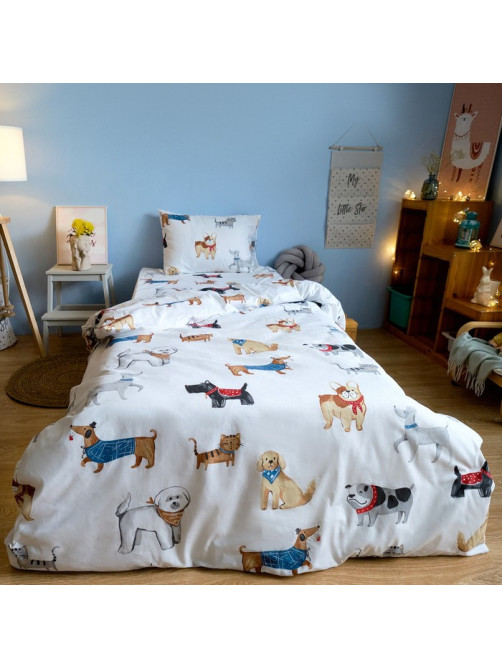 Постельное бельё 1.5-спальное «Этель» Dog party, бязь