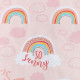 Штора портьерная «Этель» Pink Rainbow, 145×260 см, рогожка