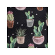 Подушка на стул «Этель» Succulents, 42×42 см, чёрная