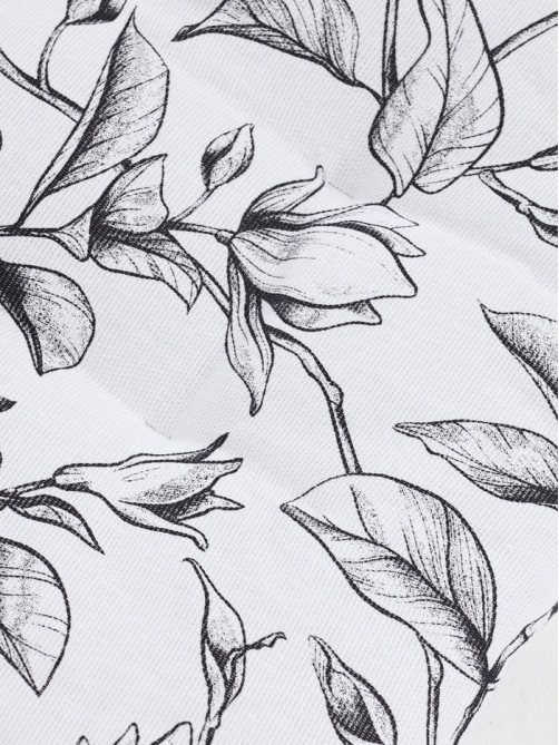 Подушка на стул «Доляна» Plant leaves, 42×42 см, белая