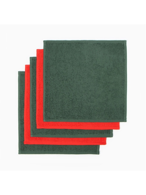 Полотенца махровые «Этель» Jolly, 30×30 см - 5 шт., хлопок 100%