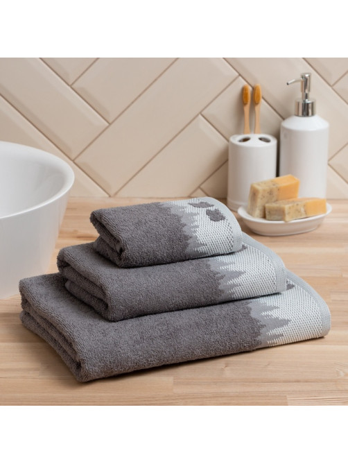 Полотенце махровое Love Life Winter dream 70×130 см, 100% хлопок, 400 г/м², серое