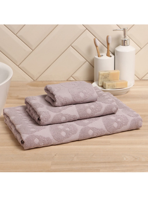 Полотенце махровое Love Life Sculls 50×90 см, 100% хлопок, 450 г/м², светло-розовое