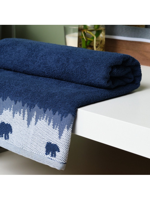 Полотенце махровое Love Life Winter dream 70×130 см, 100% хлопок, 400 г/м², синее