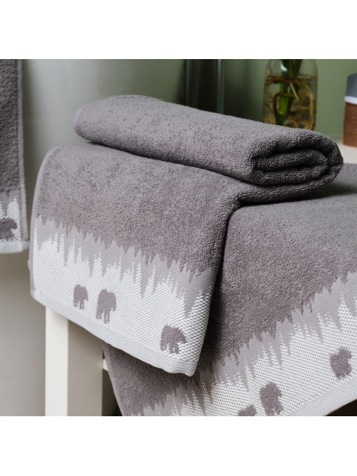 Полотенце махровое Love Life Winter dream 70×130 см, 100% хлопок, 400 г/м², серое
