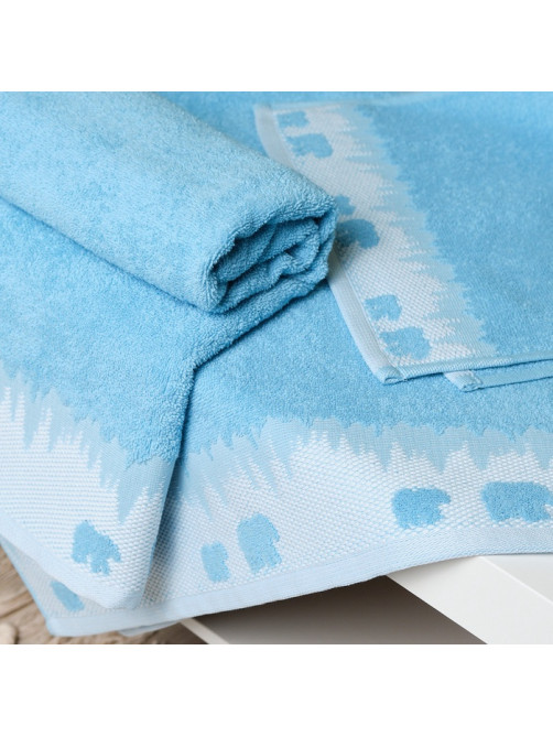 Полотенце махровое Love Life Winter dream 70×130 см, 100% хлопок, 400 г/м², голубое