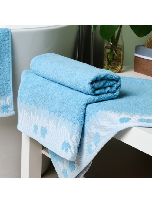Полотенце махровое Love Life Winter dream 70×130 см, 100% хлопок, 400 г/м², голубое