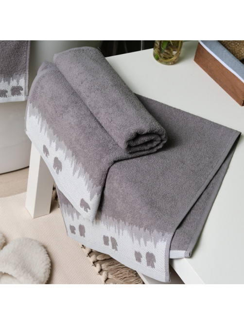 Полотенце махровое Love Life Winter dream 50×90 см, 100% хлопок, 400 г/м², серое