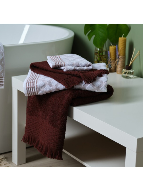 Полотенце махровое Love Life «Аморе» 50×90 см, 100% хлопок, 450 г/м², коричневое
