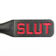 Шлёпалка БДСМ «SLUT», черная, ПВХ, 38×5 см