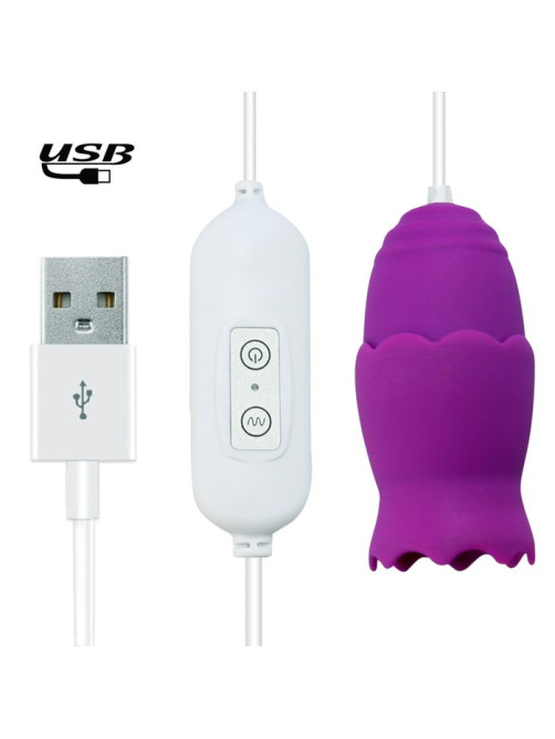 Виброяйца с насадкой для сосков и клитора, 12 режимов, USB, силикон, фиолетовый