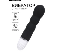 Вибратор со стимуляцией точки G, 17×3.5 см, чёрный