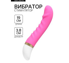 Вибратор со стимуляцией точки G, 19×3.5 см, розовый