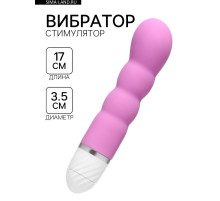 Вибратор со стимуляцией точки G, 17×3.5 см, розовый