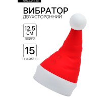 Вибратор волновой, двухсторонний, 15 режимов, USB, красный
