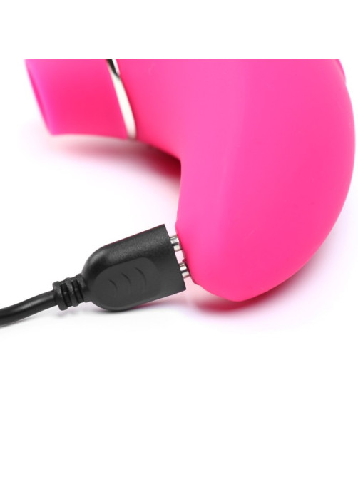 Бесконтактный вакуумно-волновой стимулятор клитора 9 режимов, USB, розовый