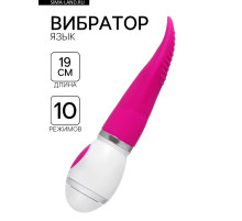 Вибратор-язык для клиторальной стимуляции, 10 режимов, розовый