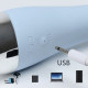 Вибратор массажный, 10 режимов, 22×3 см, USB, голубой