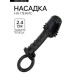 Насадка на пенис с кольцом на мошонку, массажная, открытая, черный