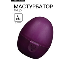 Мастурбатор яйцо, рельефный, в футляре для хранения, фиолетовый