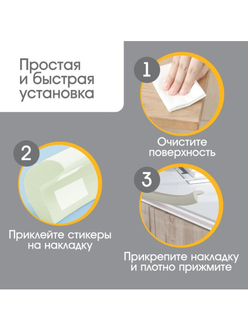 Лента защитная для углов мебели, 2 м, ширина 2.3 см, L-профиль, цвет белый, Крошка Я
