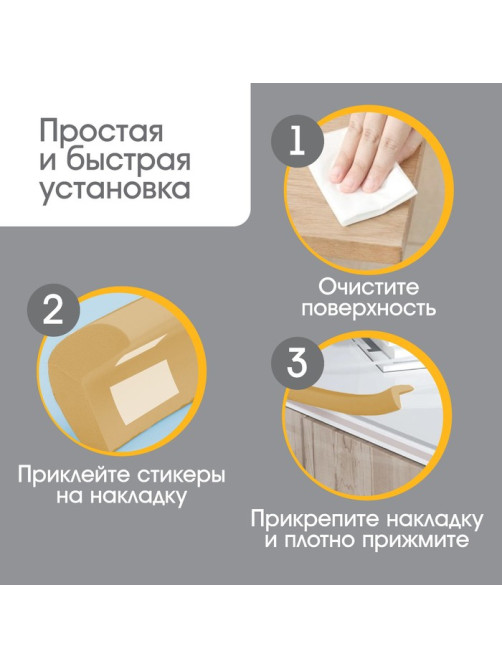 Лента защитная для углов мебели, 2 м, ширина 2.3 см, L-профиль, горчица, Крошка Я