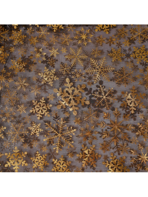 Мешочек подарочный органза «Новогодние снежинки», 20×30 см ± 1.5 см