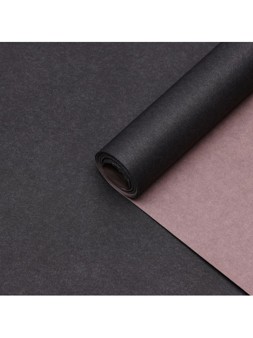 Бумага упаковочная крафт, чёрный-капучино, 0.68×10 ±5% м
