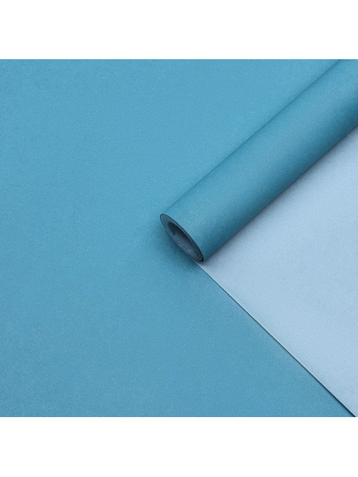 Бумага упаковочная крафт, светло-голубой, двусторонняя, 0.68×10 ±5% м