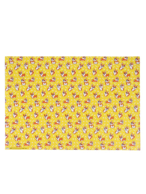 Бумага упаковочная глянцевая «Корги», 70×100 см