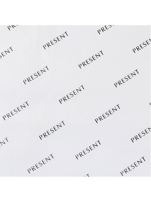 Бумага упаковочная тишью «Present», белая, 50×70 см