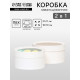 Набор 2 в 1 круглых коробок «Белая» с окном, 21×11 - 18×10 см