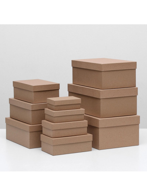 Набор коробок 10 в 1 «Крафт однотонный», 30.5×20×13 - 12×6.5×4 см