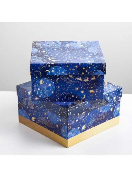 Набор подарочных коробок 5 в 1 «С новым годом», 14×14×8 - 22×22×12 см