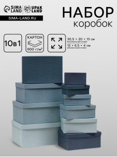 Набор подарочных коробок 10 в 1 «Барракуда», 30.5×20×13 - 12×6.5×4 см